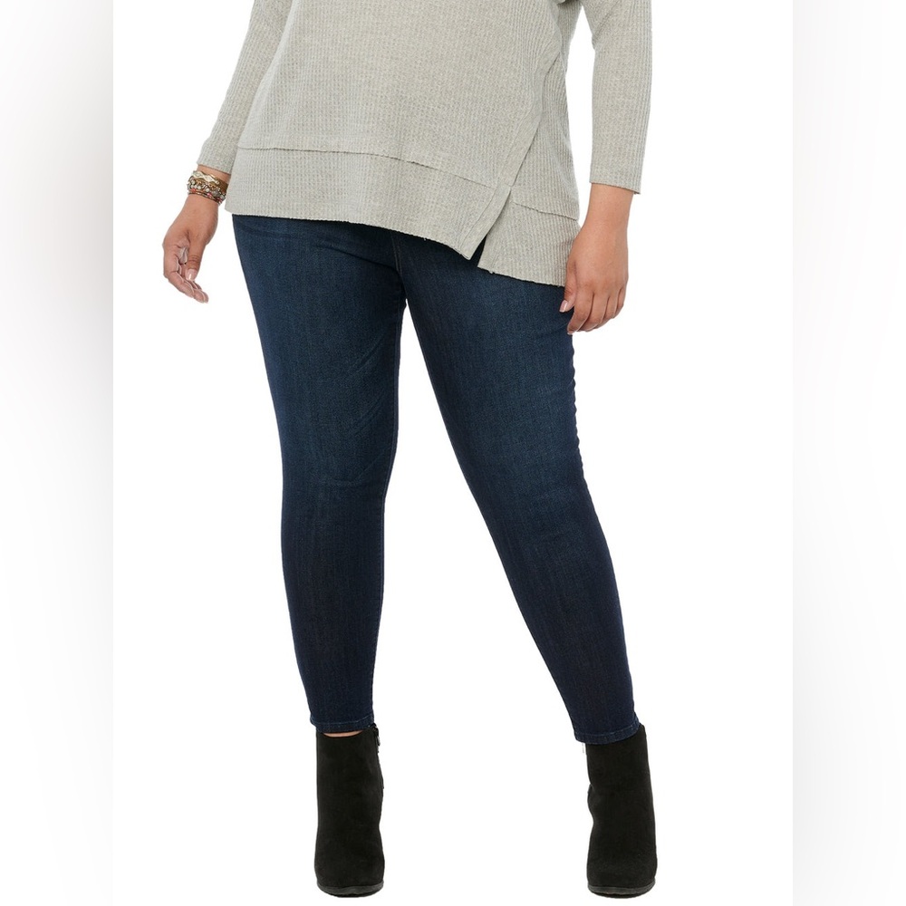 NWT Democracy Ab Solution Modern High Rise Ankle Skinny Jeans In Blue Size 22W